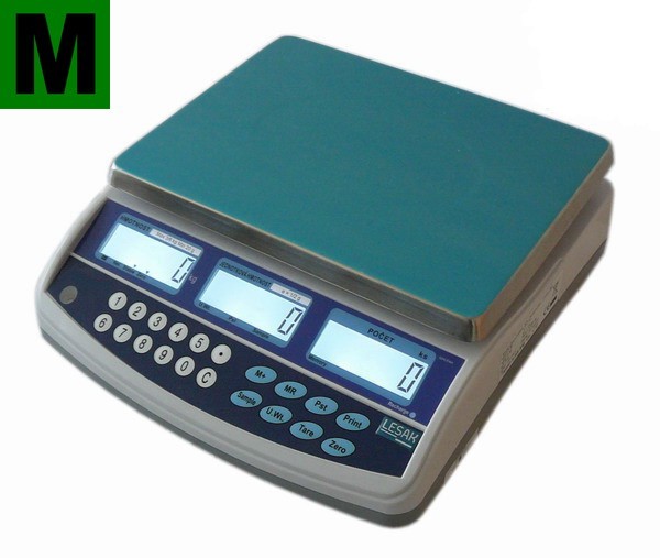 Počítací váha TSCALE QHC15D, 6/15kg, cejchovaná (Počítací váha TSCALE QHC15D do 15 kg se zákaznickým displejem, ES ověření )