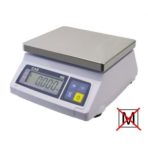 Kontrolní stolní váha CAS SW 1S-10DRT 10kg, bez ověření (Gastro kontrolní váha CAS SW 1S-10DRT 10kg)