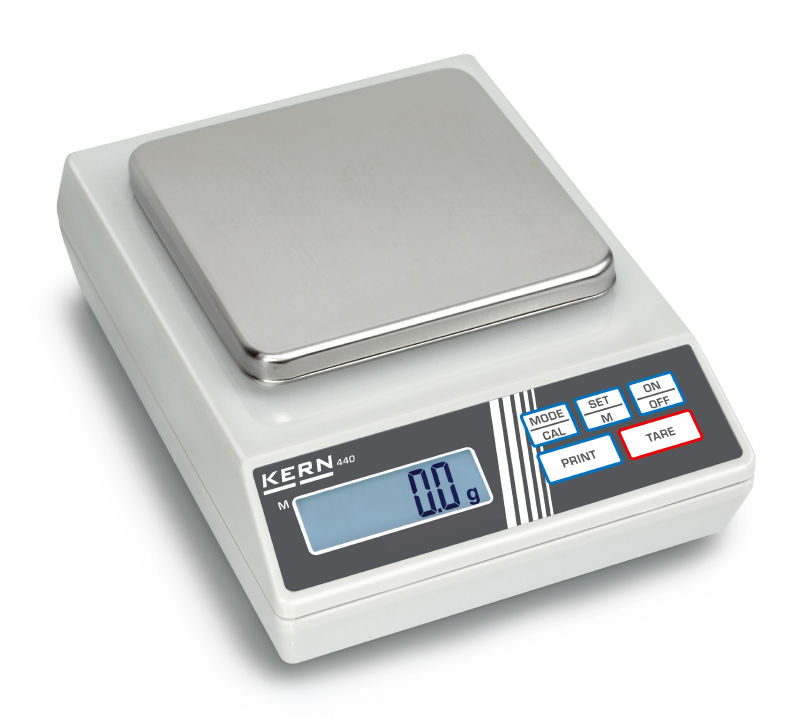 Přesná laboratorní váha KERN 440, 1 kg / 0,1 g (Kontrolní laboratorní váha KERN modelová řada 440, váživost 1000 g, dílek 0,1 g)