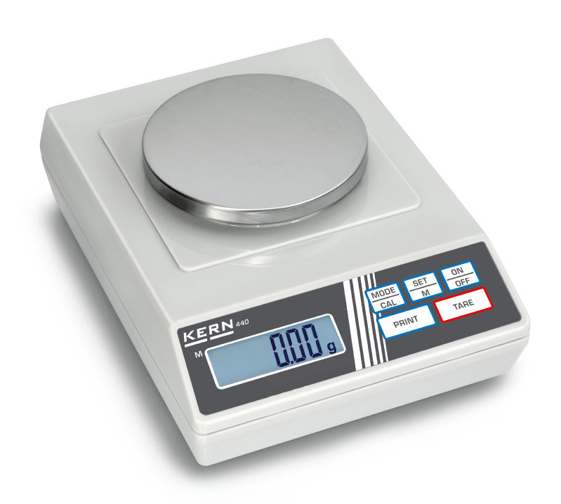 Přesná laboratorní váha KERN 440, 400 g / 0,01 g (Kontrolní laboratorní váha KERN modelová řada 440, váživost 400 g, dílek 0,01 g)