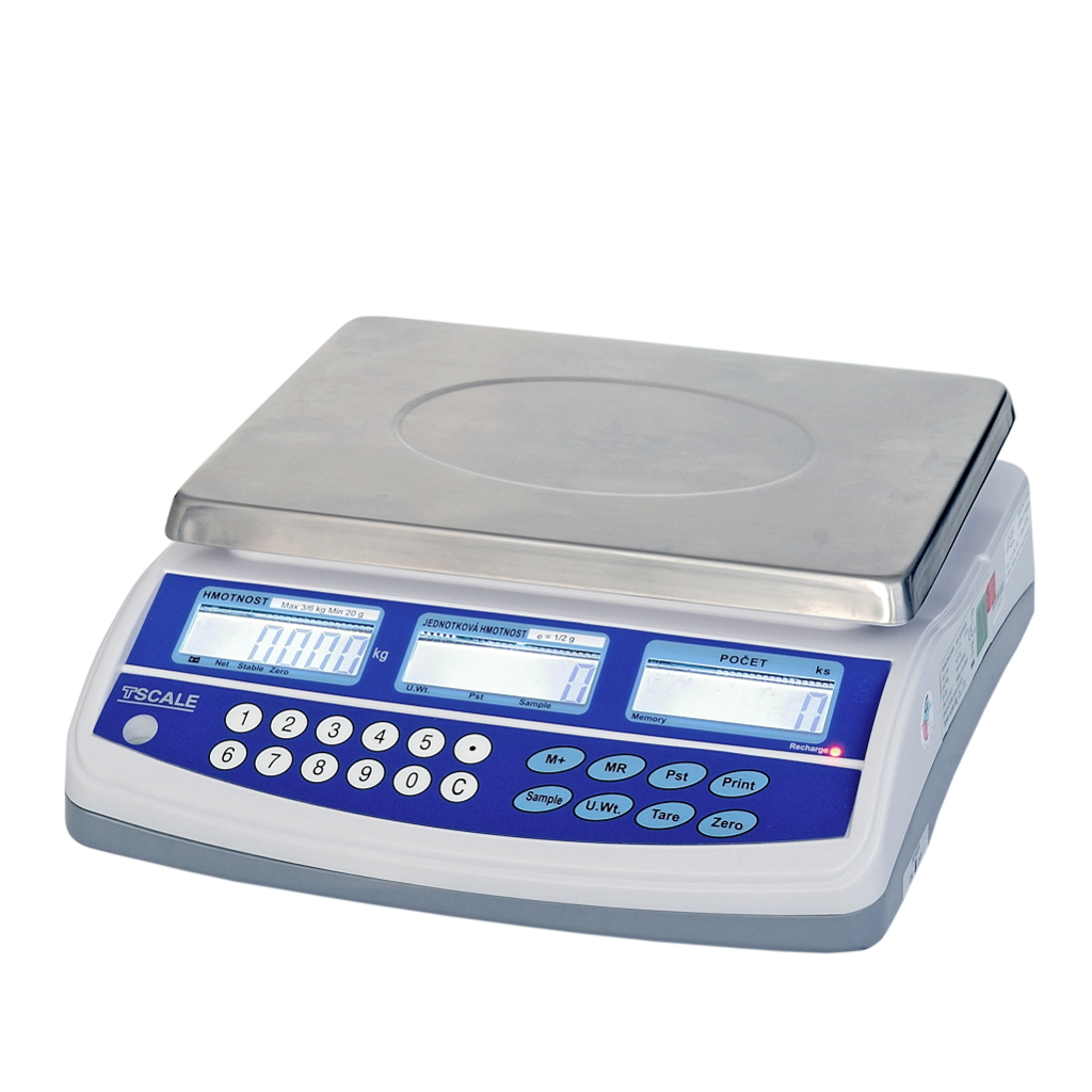 Počítací váha TSCALE QHD-30 PLUS, 30kg/0,5g (Stolní počítací váha TSCALE QHD-30 PLUS pro kontrolní vážení s velkou přesností)