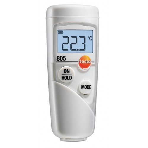Infra teploměr Testo 805 pro bezkontaktní měření (Bezdotykový miniteploměr Testo 805 s měření v rozsahu -25°C až +250°C, Optika 1:1)
