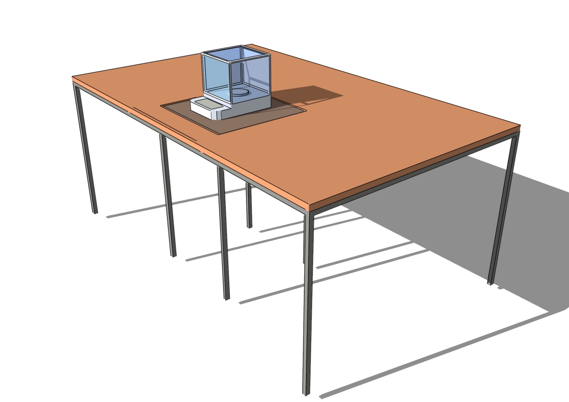 Vážící stůl pro přesné a analytické váhy (Váhový stůl pro přesné vážení, eliminujicí vibrace pro váhy třídy II. a I.)