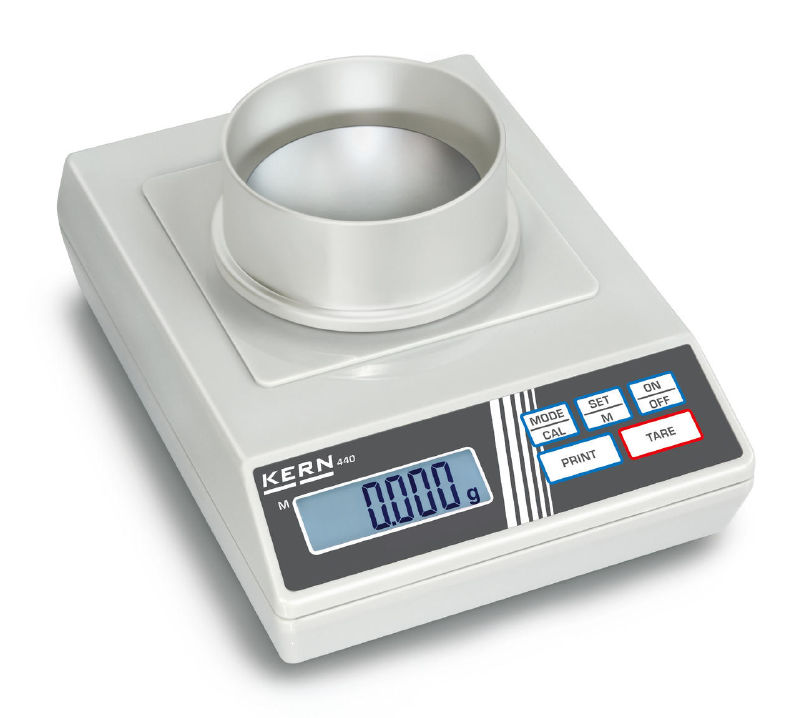 Přesná laboratorní váha KERN 440, 200 g / 0,01 g (Kontrolní laboratorní váha KERN modelová řada 440, váživost 200 g, dílek 0,01 g)